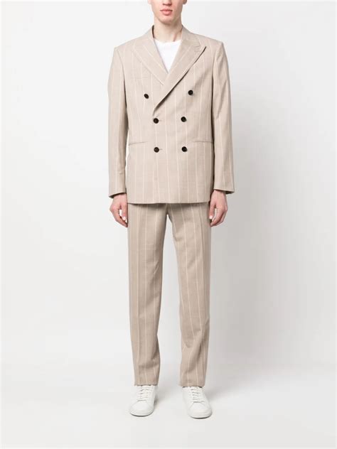 D4 0 Double Breasted Button Suit In Nude ModeSens