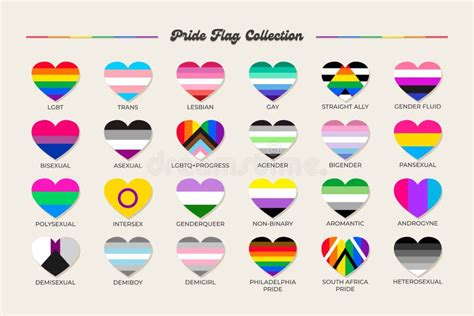 Lgbtq Sexual Identity Pride Flags Collection Flag Of Gay Transgender Bisexual Lesbian Etc