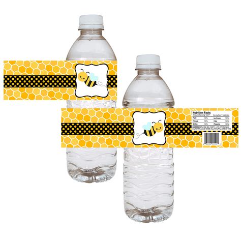 Buy Bumble Bee Water Bottle Labels Bumblebee Baby Shower Birthday