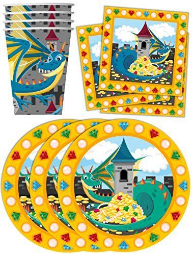 Mythical Dragon Birthday Party Supplies Set Plates Napkins Cups