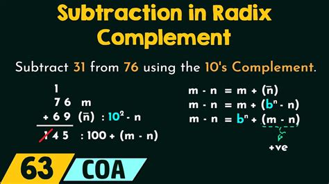 Subtraction In Radix Complement YouTube