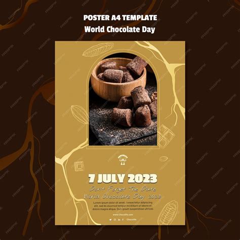 Free Psd World Chocolate Day Poster Template