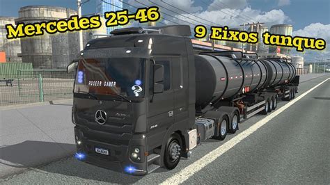 MERCEDES ACTROS 2546 NO BITREM TANQUE PUXANDO 54T DE ÁLCOOL MAPA RBR