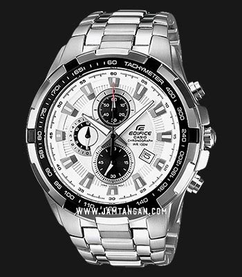 Casio Edifice EF 539D 7AVDF Chronograph White Dial Stainless Steel Band