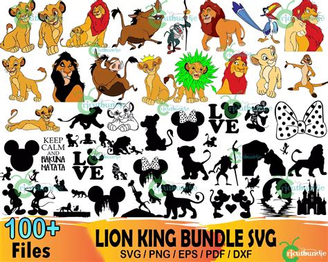 100 Lion King Bundle Svg Lion King Svg Simba Svg Hakuna Svg Svg