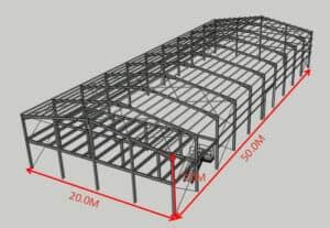 Prefabricated Warehouse Building M X M Steel Warehouse