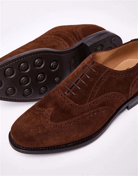 Full Brogue Brown Suede