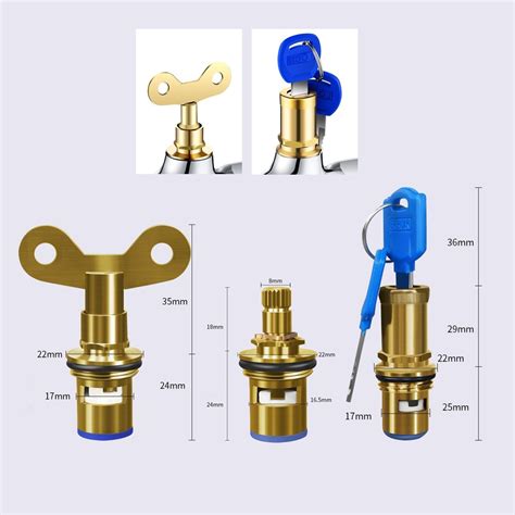 Copper Faucet Valve Core Faucet Replacement Ceramic Disc Cartridge Hot Cold Tap Valve Full
