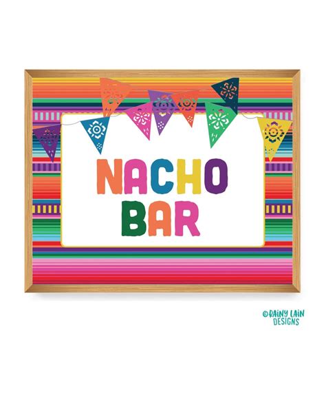 Nacho Bar Sign Fiesta Nacho Bar Nacho Bar Fiesta Sign - Etsy