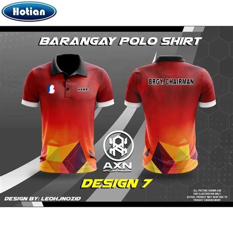 New Barangay Full Sublimation Polo Shirt Code With Logo Tshirts