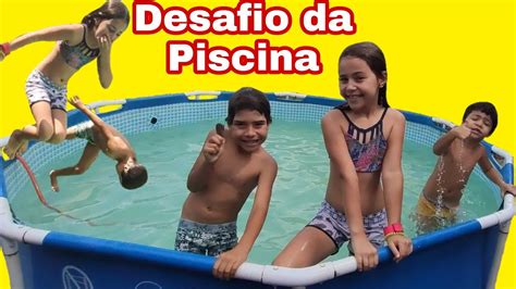 Desafio Na Piscina Quem Pega A Pedra Primeiro Na Piscina Ganha Youtube