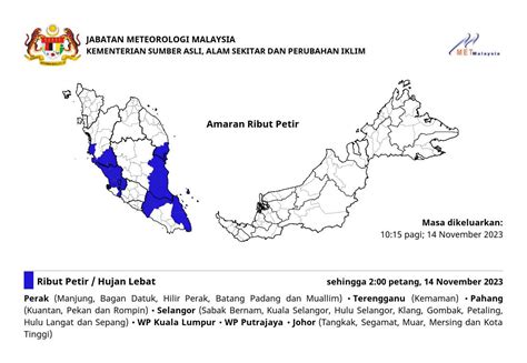 Ribut Hujan Lebat Di Beberapa Negeri Sehingga Petang Ini