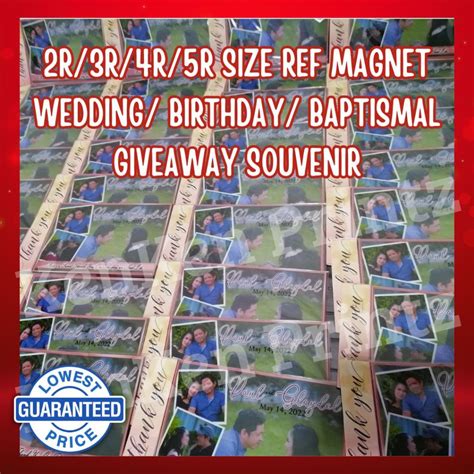 Customized Ref Magnet For Wedding Birthday Baptismal Giveaway