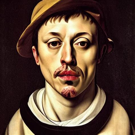 A Caravaggio Face Portrait Of Melon Husk Elon Musks Stable Diffusion