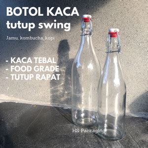 Jual Botol Kaca 1000ml 500ml Tutup Swing Glass Bottle 1L 500ml