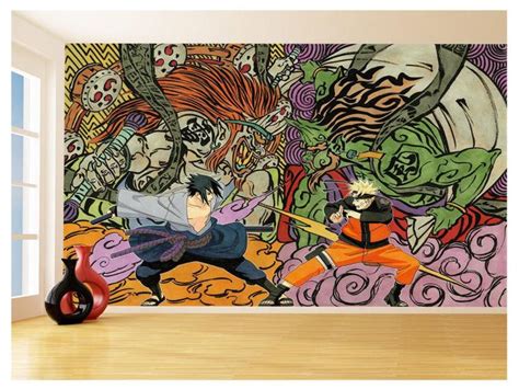 Papel De Parede Anime Naruto Mangá Desenho Art 3 5M Nrt27 Você Decora