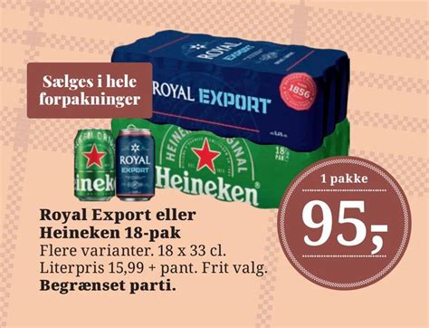 Royal Export Eller Heineken Pak Tilbud Hos Dagli Brugsen