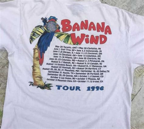 Vintage Vintage 1996 Jimmy Buffett Banana Wind Tour T Gem