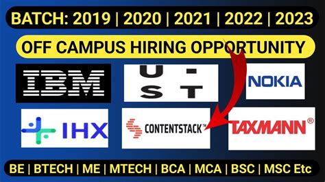 Off Campus Drive For 2023 Batch Off Campus Drive For 2022 Batch Off Campus Drive Hirings