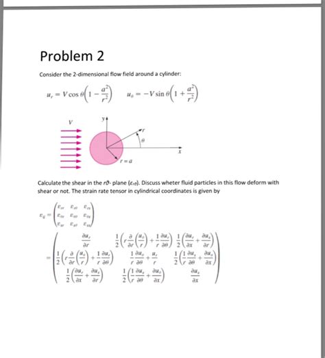 Solved Problem 2 Consider The 2 Dimensional Flow Field