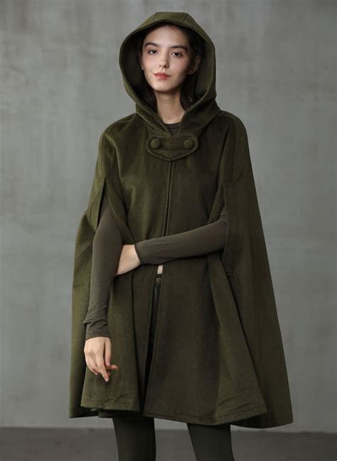 The New Yorker Hooded Cashmere Cape Hooded Wool Coat Winter Coats