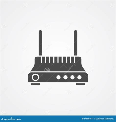 S Mbolo De La Muestra Del Icono Del Vector Del Router Ilustraci N Del