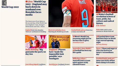 Inpublishing The Guardian Announces World Cup Coverage