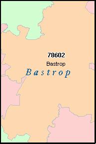 BASTROP County, Texas Digital ZIP Code Map