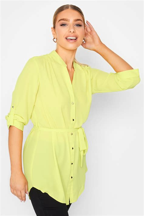 Mandco Lime Green Tie Waist Blouse Mandco