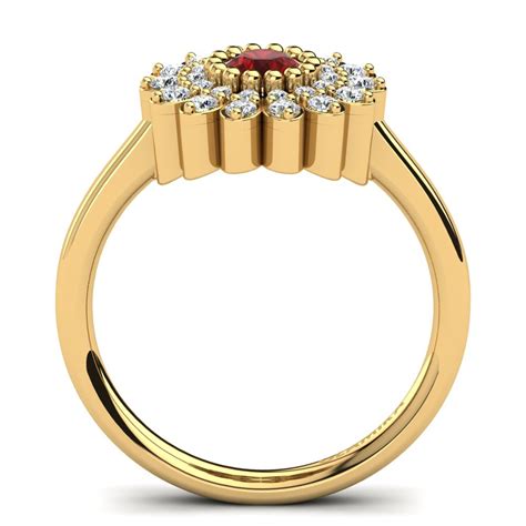 Entdecken Sie GLAMIRA Ringe Griseus Mit 0 25 Karat Rubin Rund Gelbgold