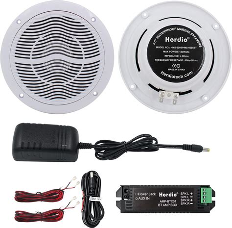 Amazon Herdio 6 5 Inch 2 Way Waterproof Marine Bluetooth Ceiling