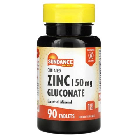 Sundance Vitamins Chelated Zinc Gluconate Mg Tablets Count