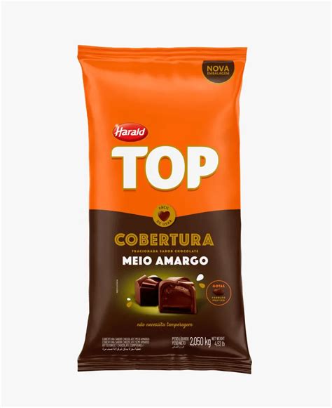 HARALD COBERTURA TOP GOTAS MEIO AMARGO 2 05KG Central Doces