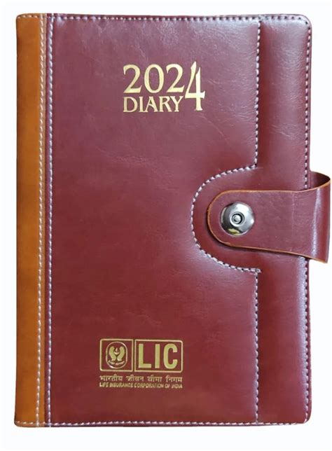 Perfect Bound Pu Leather Cover Office Lic Executive Diary A At Rs