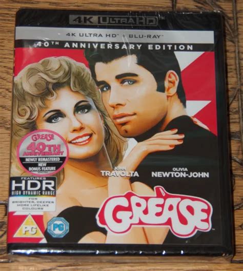 Grease 1978 40th Anniversary Genuine Uk 4k Uhd Blu Ray Bnands Immediate