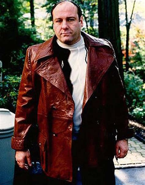 Tony Soprano The Sopranos S02 Coat | Men's Brown Leather Trench Coat