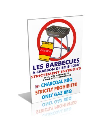 Panneau Tous les barbecues sont strictement interdits signalétique