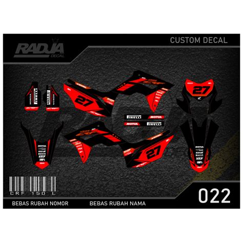 Jual DECAL STICKER CRF 150 L 022 DEKAL STIKER FULLBODY 2017 2018 2019