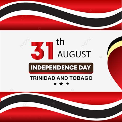 August Trinidad And Tobago Happy Independence Day Vector