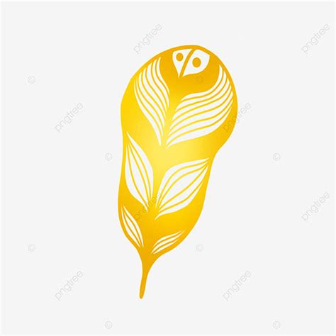 Hollow Leaf Hd Transparent Creative Leaf Pattern Golden Hollow Feather