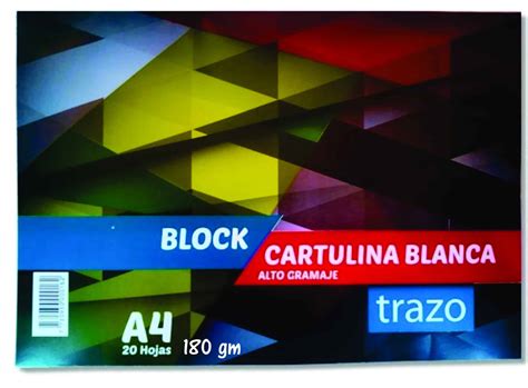 Block Cartulina Blanca A4 180g 20 Hojas Casa Dorita