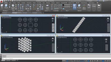 Autocad Rectangular Array Command Tutorial Complete D Array Edit