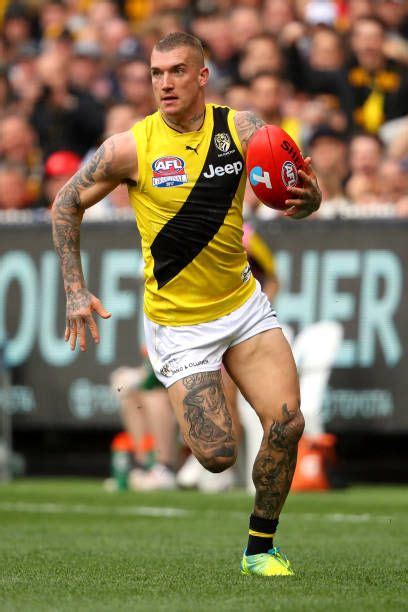 Dustin Martin Of The Tigers Runs The Ball During The 2017 Afl Grand