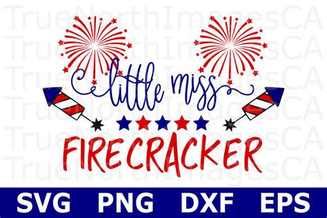 Little Miss Firecracker An American Svg Cut File