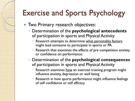 Ppt Chapter 15 Exercise And Sports Psychology Powerpoint Presentation