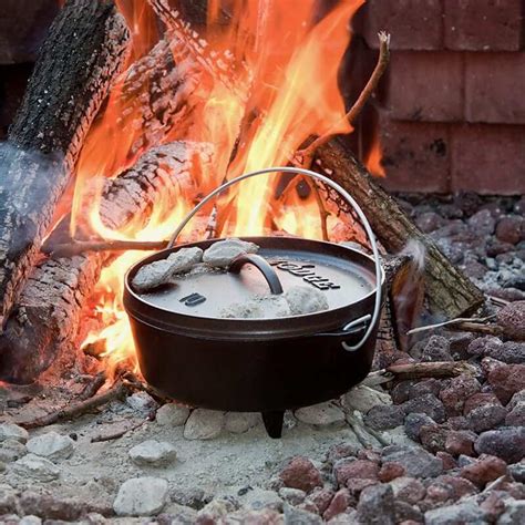 Lodge Cast Iron Camp Dutch Oven Seasoned And Ready