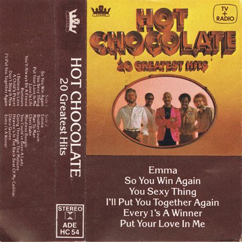 Hot Chocolate 20 Greatest Hits 1980 Cassette Discogs