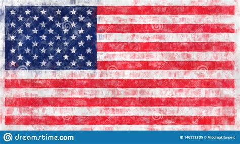 A Bandeira Do Estados Unidos Da am rica Ilustração Stock Ilustração