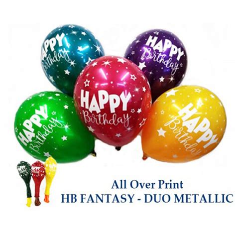 Crystal and Metallic Duo Assorted Happy Birthday Latex Balloons ...