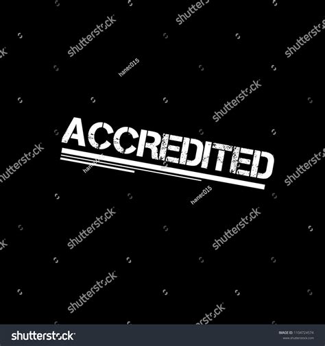 Grunge Rubber Stamp Word Accredited Insidevector Stock Vector Royalty